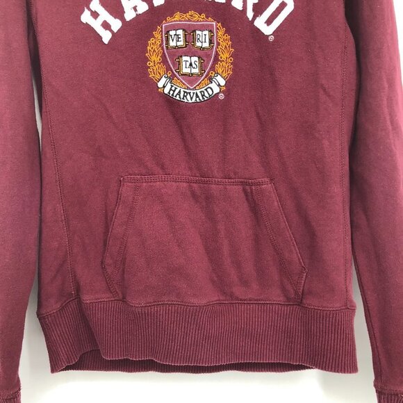 Harvard League Burgundy Women's Academy Applique Hooded Sweatshirt S - Picture 11 of 15